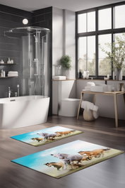 Mijölnir Juego de alfombrillas de baño CT-5125, 2 piezas, Multicolor
